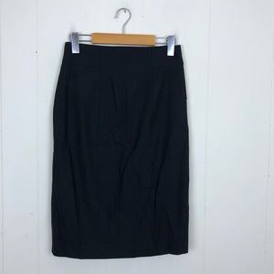 Tahari Black Wool Pencil Skirt Sz 4